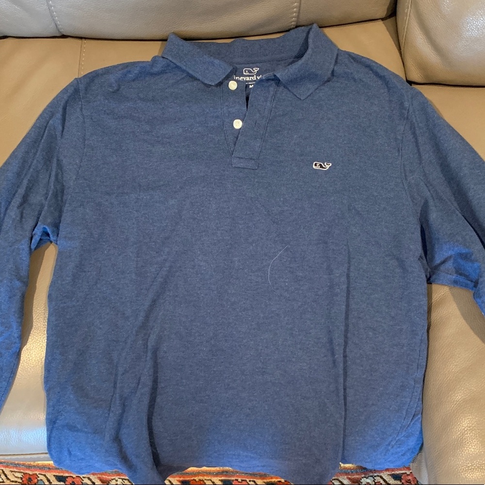 Blue Vineyard Vines Long Sleeve Polo